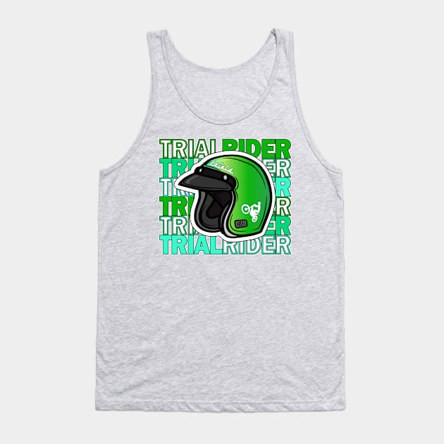 TRIAL RIDER racing motor cycling sport trials bike Tank Top by ALLEBASIdesigns